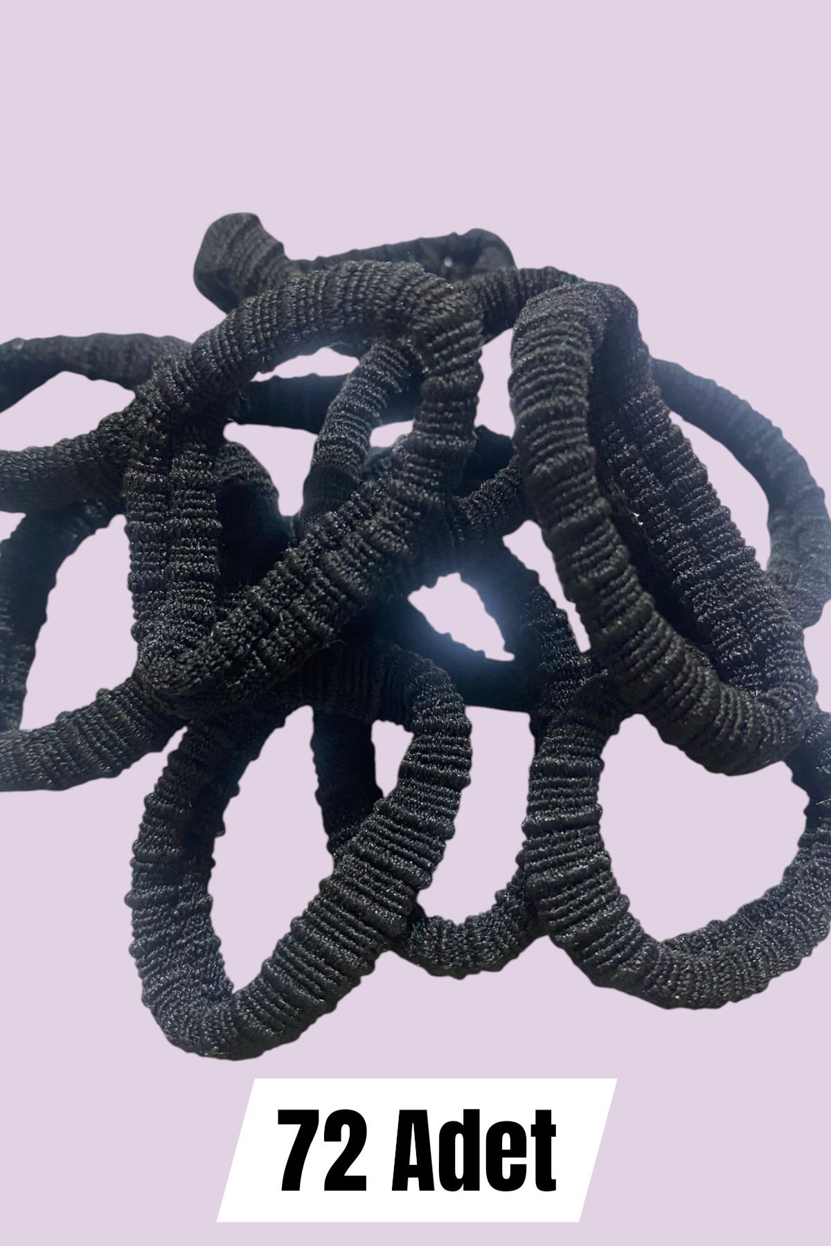 72’li Ekonomik Paket Renkli Lastikli Saç Tokası Günlük Kullanım