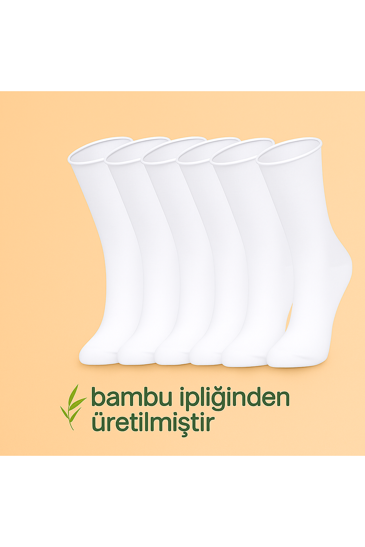Kadın 6 Çift Premium Kalite Soft Kokulu Bacak Sıkmayan Esnek Bambu Lastiksiz Çorap