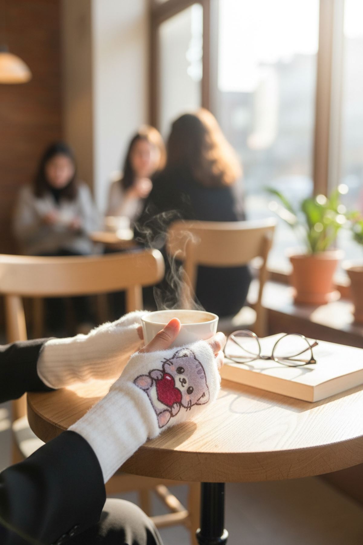 Hitit Socks Kişiye Özel Tasarımlı Kadın 1 Çift Kışlık Parmaksız Termal Esnek Peluş Eldiven