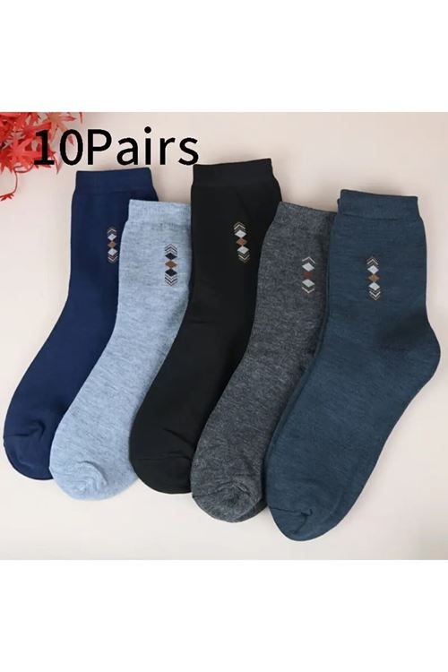Erkek 10 Çift Günlük Sıkmayan Boğazlı Terletmez Çorap Çok Renkli