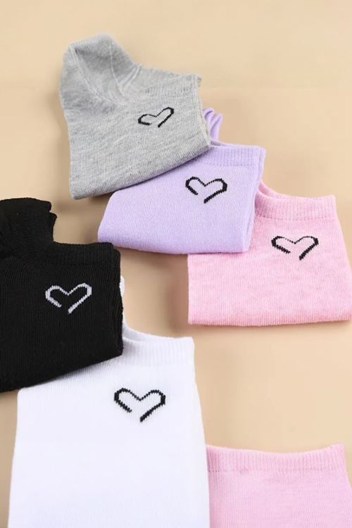 Kadın 5 Çift Premium Sıkmayan Nefes Alan Babet Çorap Çok Renkli