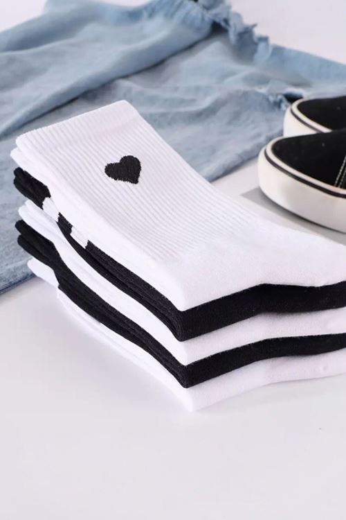 Unisex 5 Çift Premium Kalite Desenli Tenis Soket