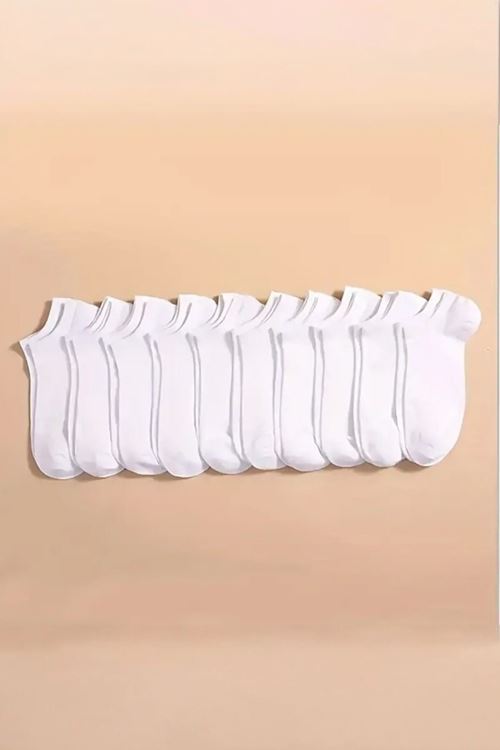 20 Çift Pamuklu Günlük Kullanıma Uygun Kısa Patik Çorap