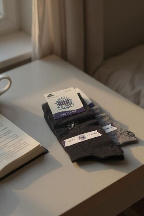 Erkek 12 Çift Günlük Sıkmayan Boğazlı Pamuklu Desenli Uzun Çorap