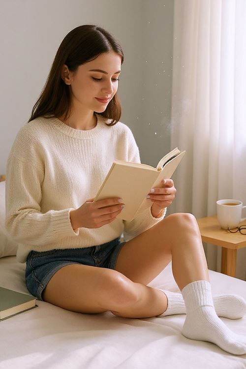 Unisex 5 Çift Premium Kalite Yüksek Pamuklu Kolej Çorap