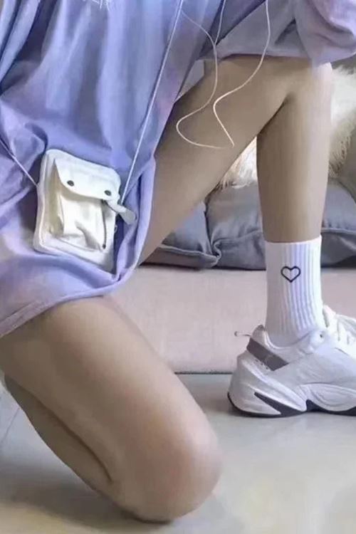 Kadın 6 Çift Premium Kalite Kalp Detaylı Tenis Çorap Siyah Beyaz Gri