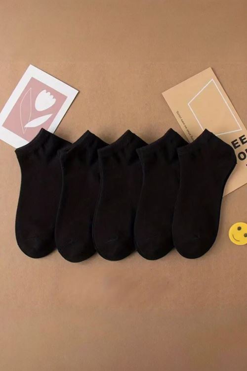 Hitit Sock Erkek 10 Çift Premium Kalite Pamuklu Düz Patik Siyah Beyaz