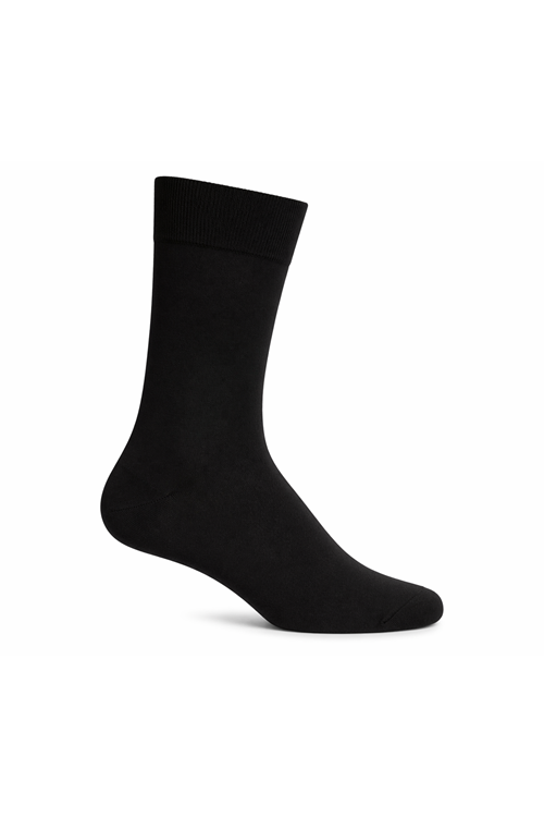 Hitit Socks Erkek 5 Çift Düz Siyah Pamuklu Çorap Günlük Kullanım Bacak Sıkmayan Rahat Kalıp