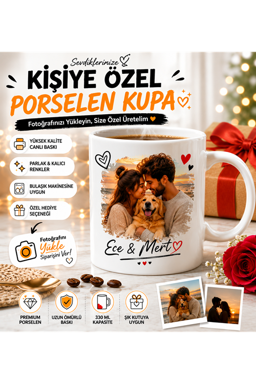 Hitit Socks Kişiye Özel İsimli ve Fotoğraflı Kupa Bardak Porselen 