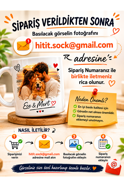 Hitit Socks Kişiye Özel İsimli ve Fotoğraflı Kupa Bardak Porselen 