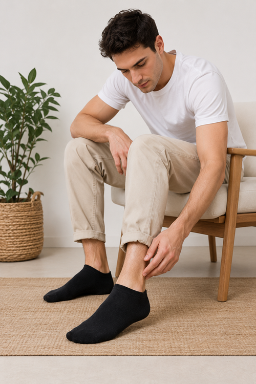 Hitit Socks 10 Çift Erkek Patik Çorap 40-45 Numara Siyah Beyaz Gri Lacivert Pamuklu Kısa Spor Çorap