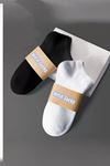 Hitit Sock Erkek 10 Çift Premium Kalite Pamuklu Düz Patik Siyah Beyaz